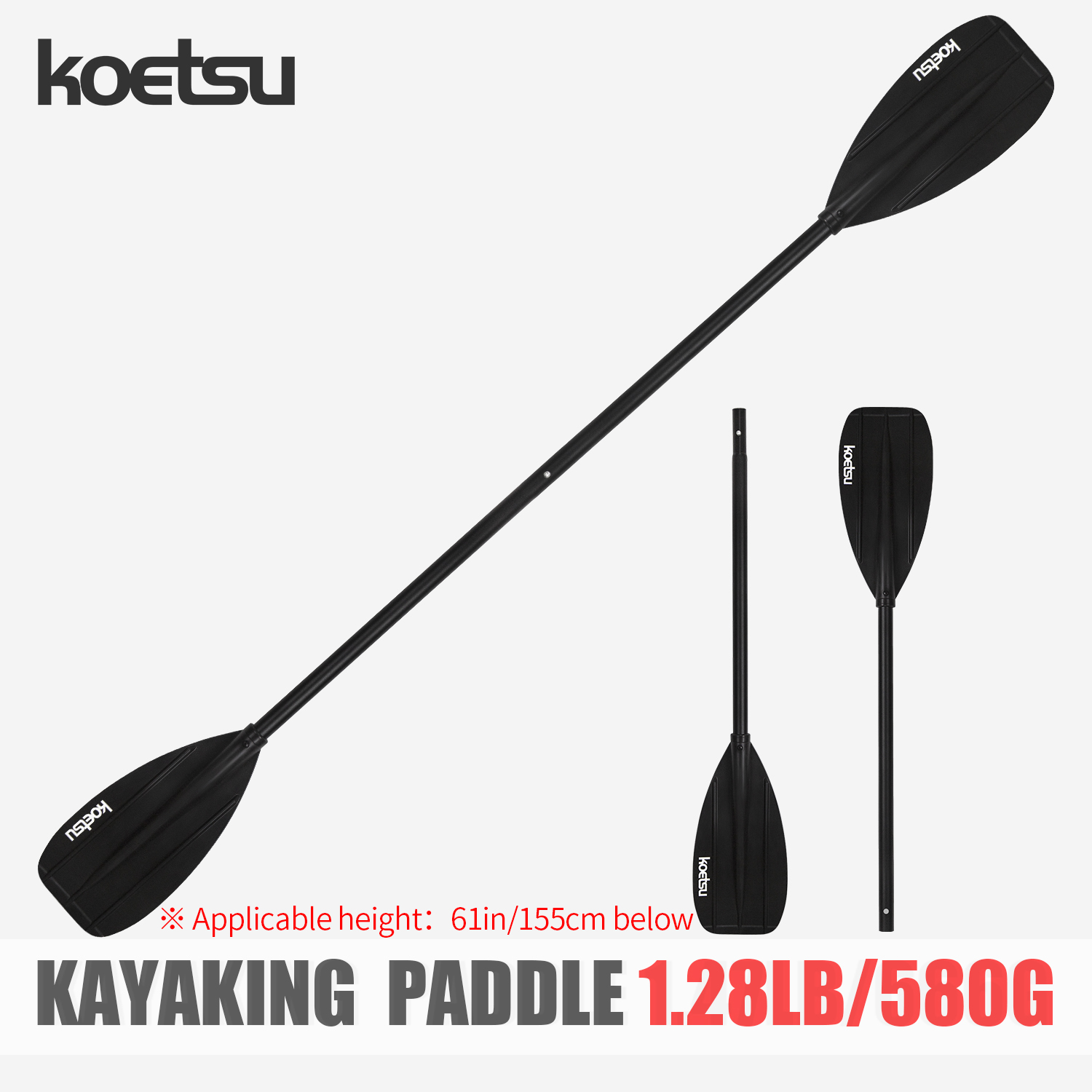 KOETSU Paleta de kayak de dobl - Fishing Kayak Paddle reseña y precio