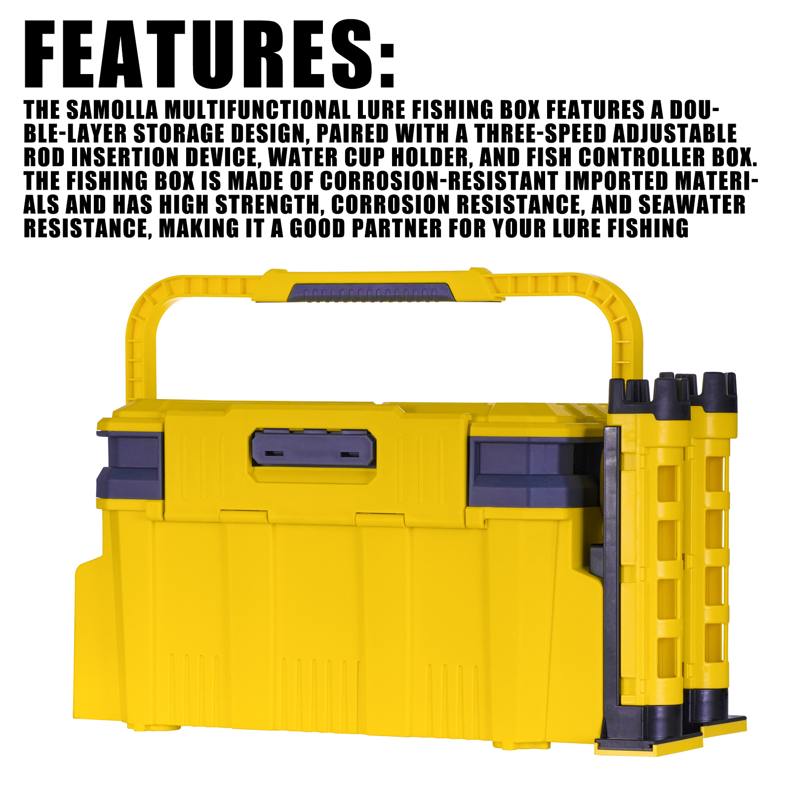Juego de caja de pesca grande, - Fishing Kayak Crate reseña y precio