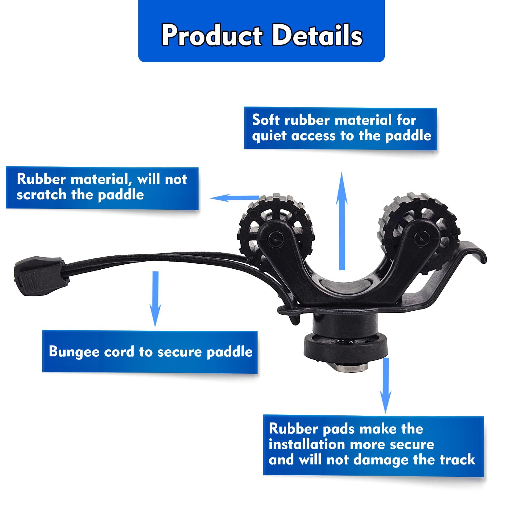 Soporte de paleta para riel de - Fishing Kayak Rod Holder reseña y precio