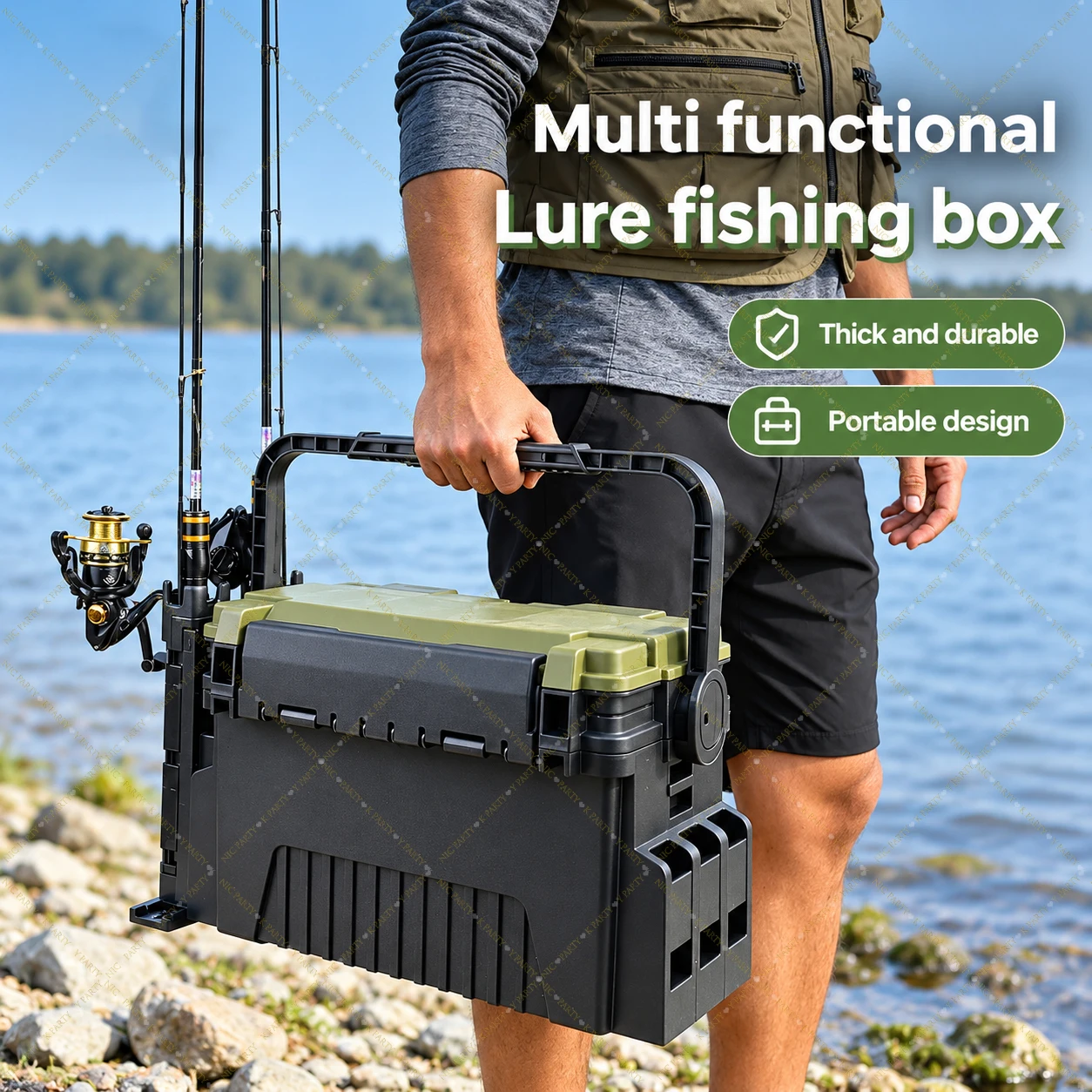 Caja de pesca de gran capacida - Fishing Kayak Crate reseña y precio